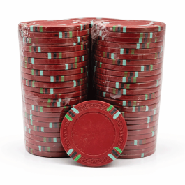 12 Stripe Non-Denominated 13.5g Poker Chips, 100-pack RED CLEARANCE