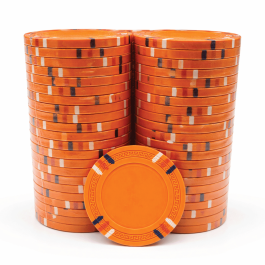 12 Stripe Non-Denominated 13.5g Poker Chips, 100-pack ORANGE CLEARANCE