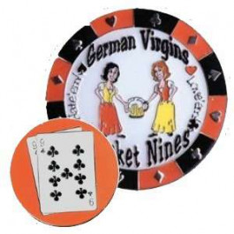 Poker Protector Card Guard Cover : 9-9 German Virgins