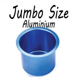 Aluminum Cup Holder Vivid Blue Jumbo for Poker or Blackjack Table