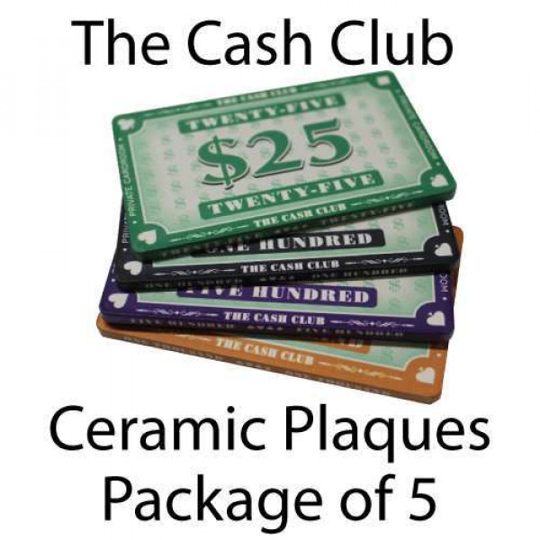 The Cash Club Ceramic Poker Chip Plaques $500  Pack of 5 