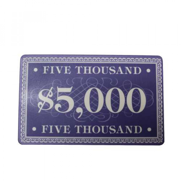 Prestige Series Ceramic Poker Chip Plaques $5000  Pack of 5 