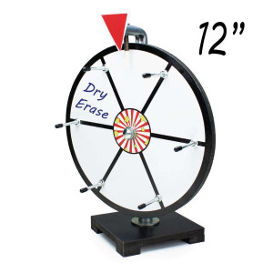 12 Inch Mini Dry Erase White Prize Wheel Entry Level 