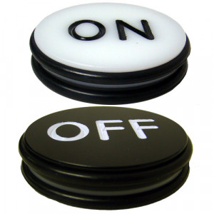 Craps ON OFF 3" double sided button