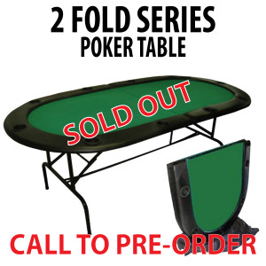 2 Fold Series 10 Player Folding Poker Table GREEN