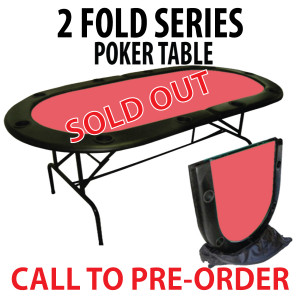 2 Fold Series 10 Player Folding Poker Table RED