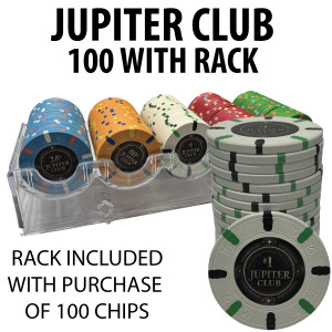 Jupiter Club 43mm 100 $1 chips with free rack  