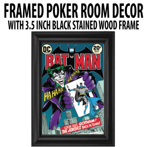 Poker Room art decor Framed Art  : Batman and The Joker