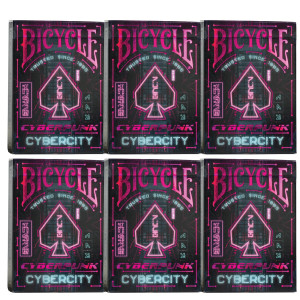 Bicycle Playing Cards 6 Deck Cyberpunk Cyber City Design Special Buy 