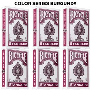 Bicycle Playing Cards 6 Deck Color Series Burgundy Special Buy 