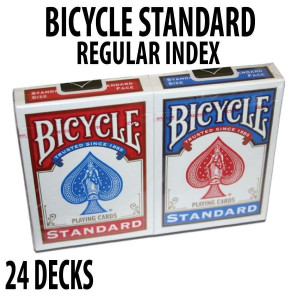 Bicycle Rider Back Plastic Coated Playing Cards 24 Decks Red & Blue Standard
