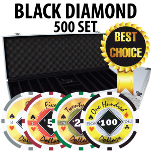 Black Diamond Poker Chips 500 W/ Aluminum Case