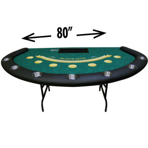 Pro Blackjack table with Casino Dye Sublimation Cloth Steel Legs