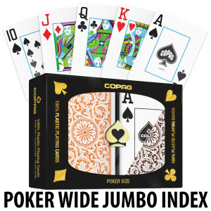 Copag Playing Cards Elite Poker Orange/Brown Jumbo Index