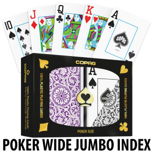 Copag Playing Cards Elite Poker Purple/Gray Jumbo Index