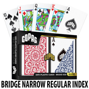 Copag Playing Cards Elite Bridge Red/Blue Regular Index