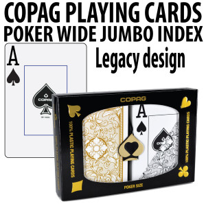 Copag Playing Cards Legacy Design Poker Black/Gold Jumbo Index