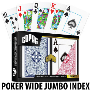 Copag Playing Cards Legacy Design Poker Red/Blue  Jumbo Index