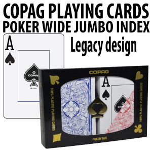 Copag Playing Cards Legacy Design Poker Red/Blue  Jumbo Index