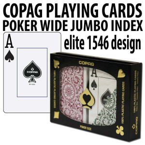 Copag Playing Cards Elite Poker Green/Burgundy Jumbo Index