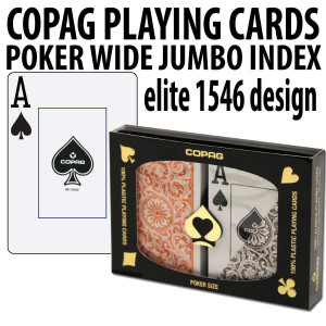 Copag Playing Cards Elite Poker Orange/Brown Jumbo Index