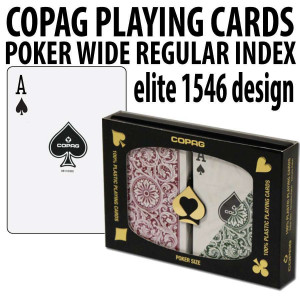 Copag Playing Cards Elite Poker Green/Burgundy Regular Index