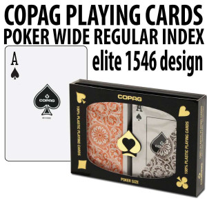 Copag Playing Cards Elite Poker Orange/Brown Regular Index