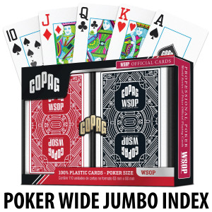 WSOP Copag Playing Cards Poker RED/BLACK Jumbo Index