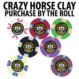 2017 Crazy Horse Clay Poker Chips : 10g Chips : Sold by the roll