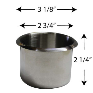 Stainless Steel Standard size Cup Holder for Poker or Blackjack Table