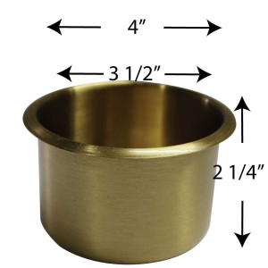 Jumbo size Cup Holder BRASS for Poker or Blackjack Table