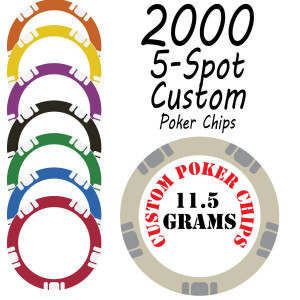 5 Spot 11.5g Custom Chips : 2000 chips