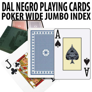 Dal Negro Texas Holdem Plastic Playing Cards Poker Jumbo index 