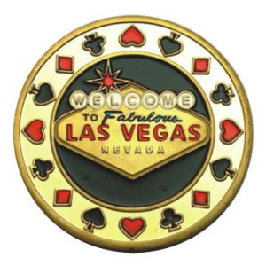 Poker Protector Card Guard Cover in Capsule :  Fabulous Las Vegas