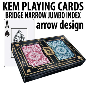 Kem Playing Cards Arrow Bridge Jumbo Red/Blue