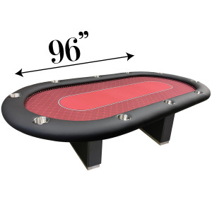 Poker Table SPS Manhattan Full Rail - Red Crown Cloth