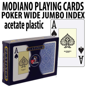 Modiano Playing Cards Platinum Acetate Poker Wide Jumdo Index