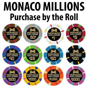 Monaco Millions Poker Chip Rolls
