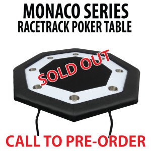 Monaco Series Black Octagon 8 Player Poker Table