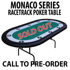 Monaco Series Green Folding Poker Table with White Racetrack