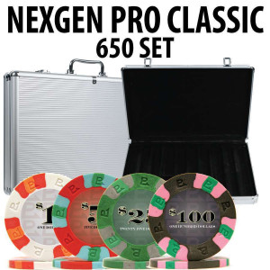 Nexgen Pro Classic Poker Chips 650 W / Aluminum Case