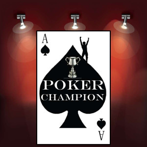 Poker Room art decor Wood Poster Signs : Poker Champion 