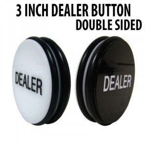 3 Inch Large Double Sided Texas Holdem Poker Dealer Button