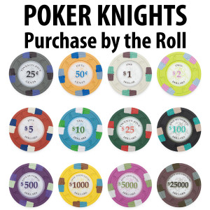 Poker Knights Poker Chips : 14g Chips : Sold by the roll
