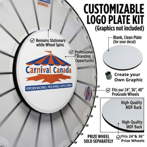 Prize Wheel Centre Logo Plate -  Customizable Kit