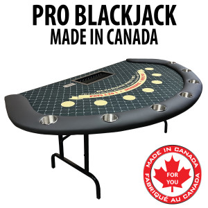 Pro Blackjack table with Casino Dye Sublimation Cloth Steel Legs