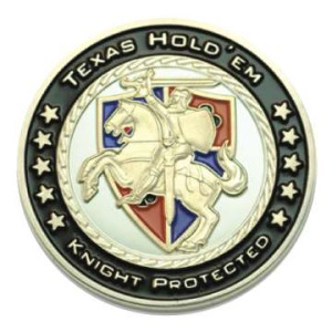 Poker Protector Card Guard Cover in Capsule :  Knight Protected Texas Holdem