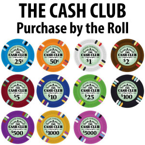Cash Club Poker Chips : 14g Chips : Sold by the roll
