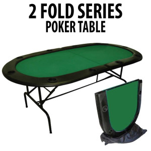 2 Fold Series 10 Player Folding Poker Table GREEN