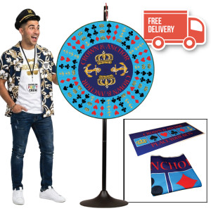36 inch Crown & Anchor Prize Wheel with Extension Base & Layout